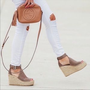 Marc Fisher Annie Perforated Espadrille Wedges 8.5